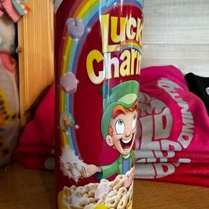 Lucky Charms Cereal tumbler drink thermos cup NEW Handmade